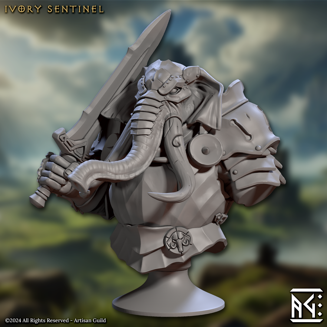 Ivory Sentinel Bust by Artisan Guild Fantasy Collectible AG1317