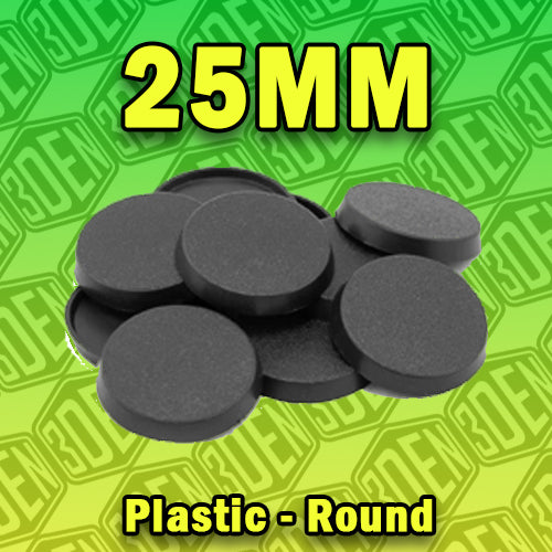 25mm Round plastic Base
