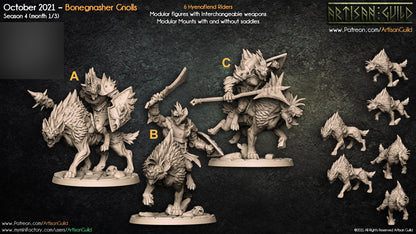 Hyenafiend Riders Bundle Set by Artisan Guild Heroic 32mm Scale Fantasy Miniature AG1202