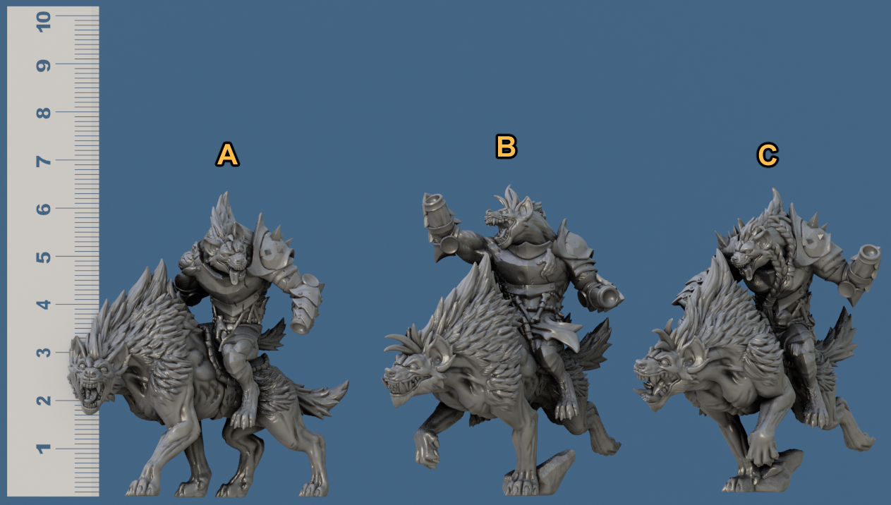 Hyenafiend Riders Bundle Set by Artisan Guild Heroic 32mm Scale Fantasy Miniature AG1202