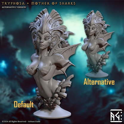 Tryphosa Mother of the Sharks Bust by Artisan Guild Fantasy Collectible AG1316