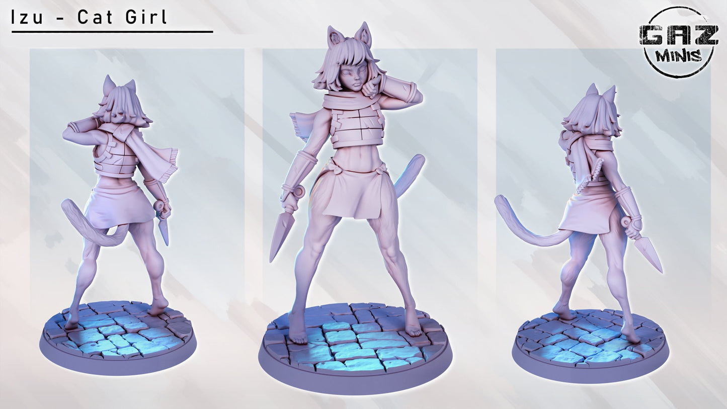 Cat Dungeon Girl by Gaz Minis 75mm Scale (NSFW version available) GM 0344