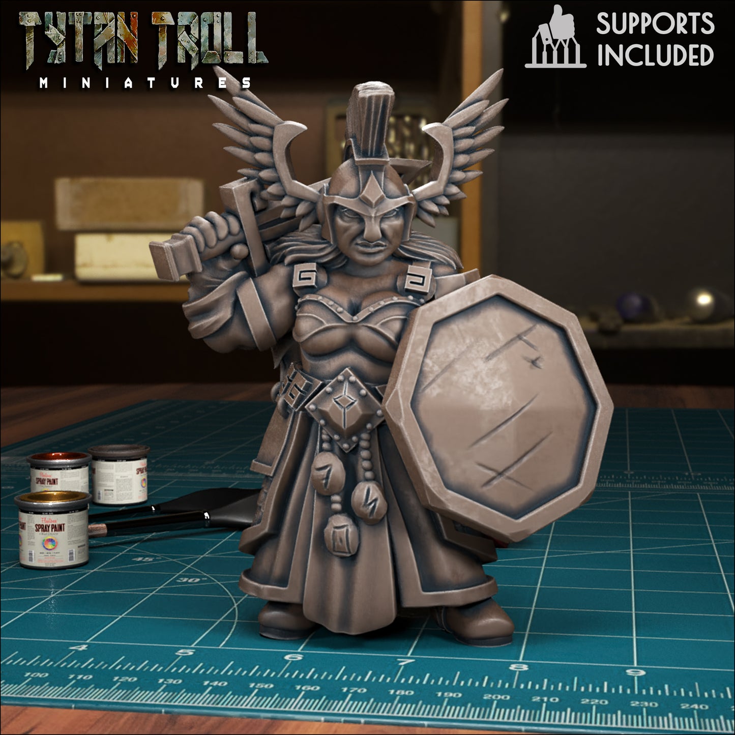 Female Dwarf Bundle Set by TytanTroll miniatures 32mm Scale TTM 4721