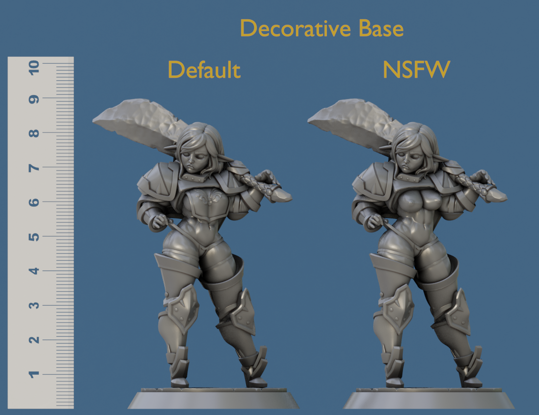 Elf with High Level Gear by Gaz Minis 75mm Scale (NSFW version available) GM 0341