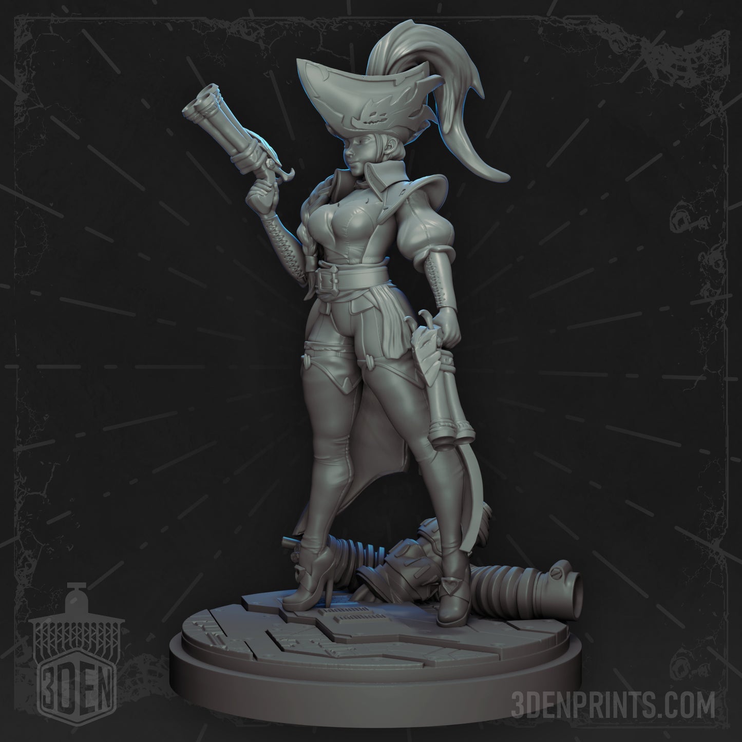 Miss Fortune by RN Estudio Heroic Scale Fantasy Miniature RN 0183