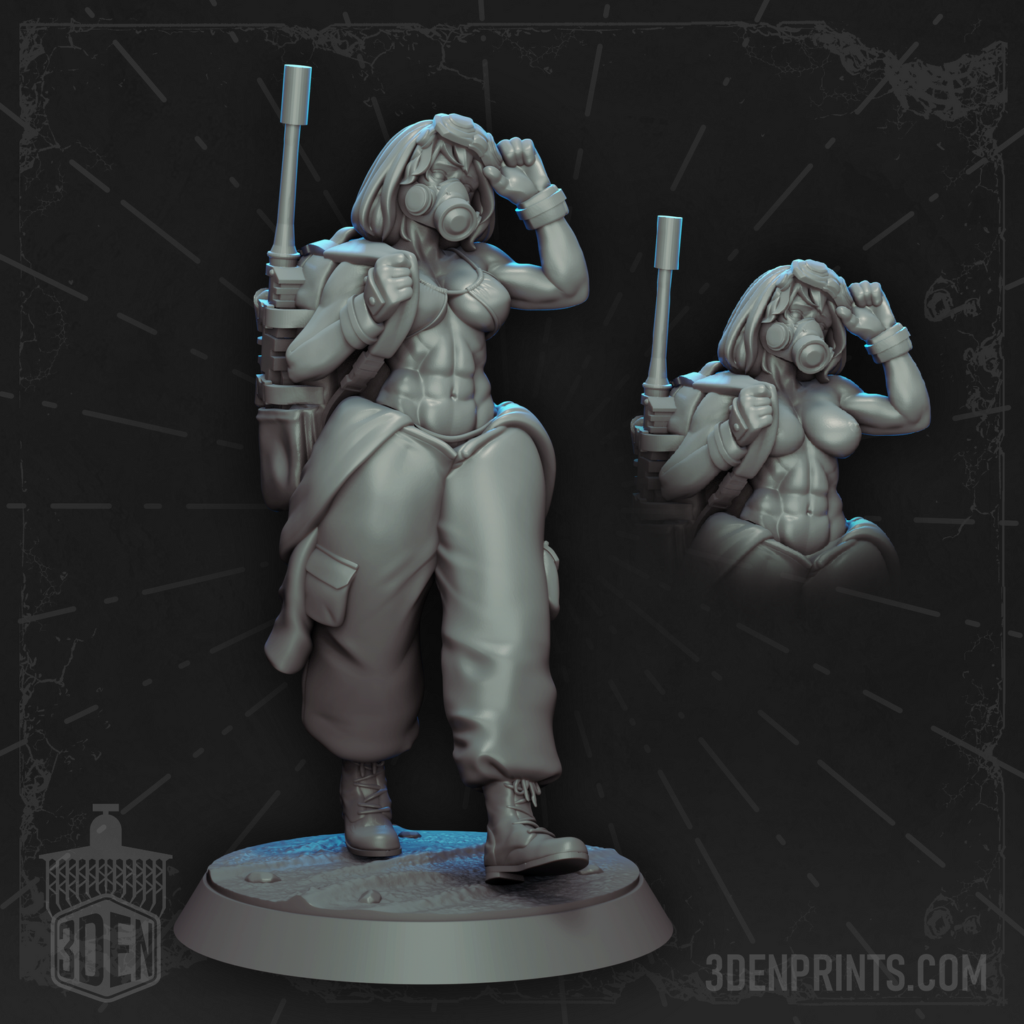 Krenzia Military Girl by Gaz Minis 75mm Scale (NSFW version available) GM 0343