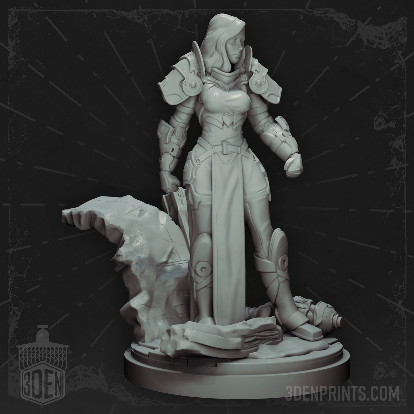 Mech Girl by RN Estudio Heroic Scale Fantasy Miniature RN 0181