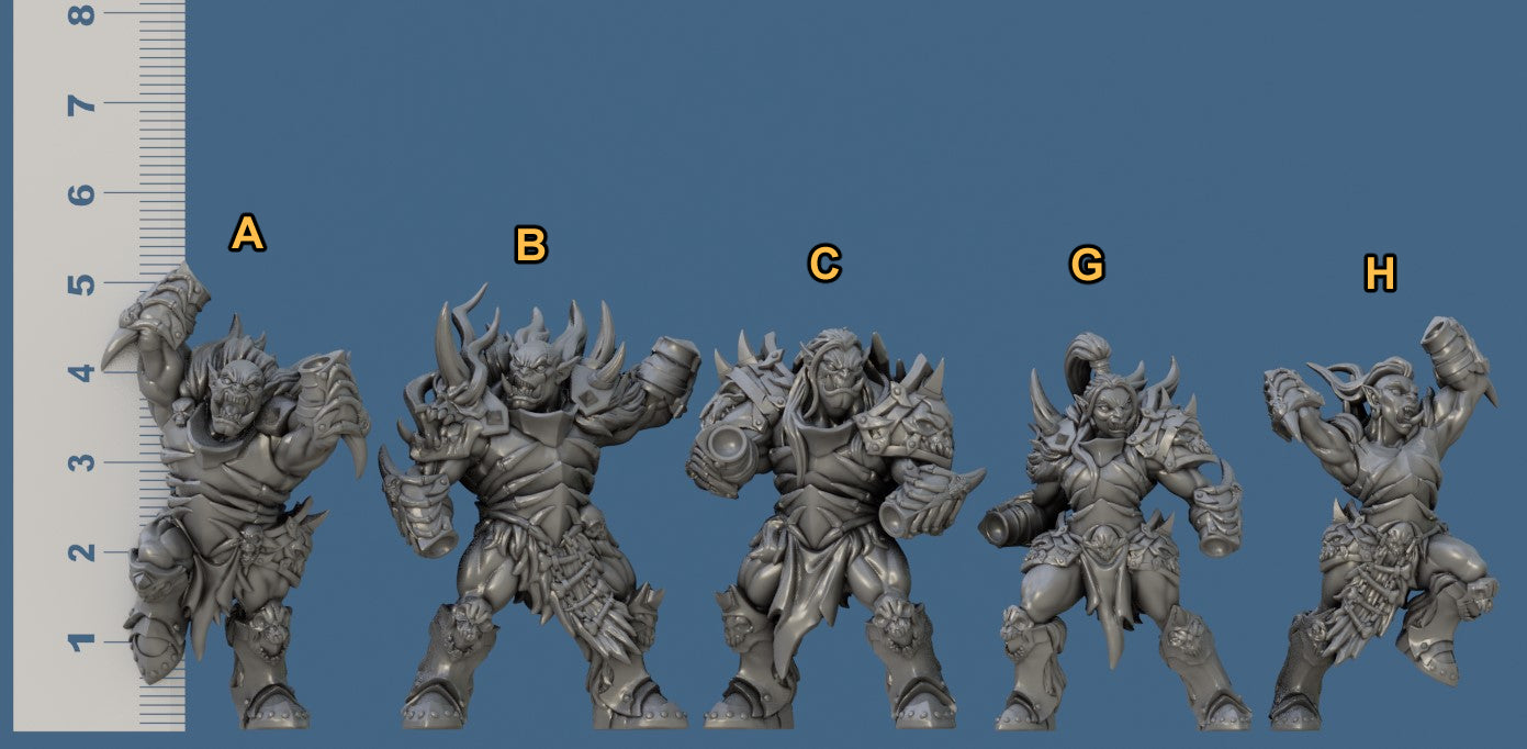 Frostmetal Clan Orcs Bundle Set by Artisan Guild Heroic 32mm Scale Fantasy Miniature AG1203