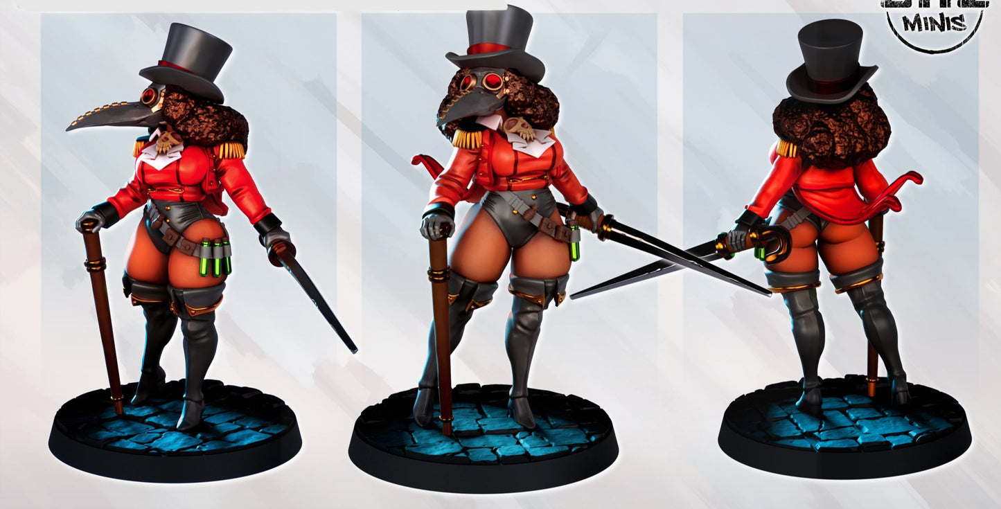 Plague Doctor Zarya by Gaz Minis 75mm Scale (NSFW version available) GM 0347