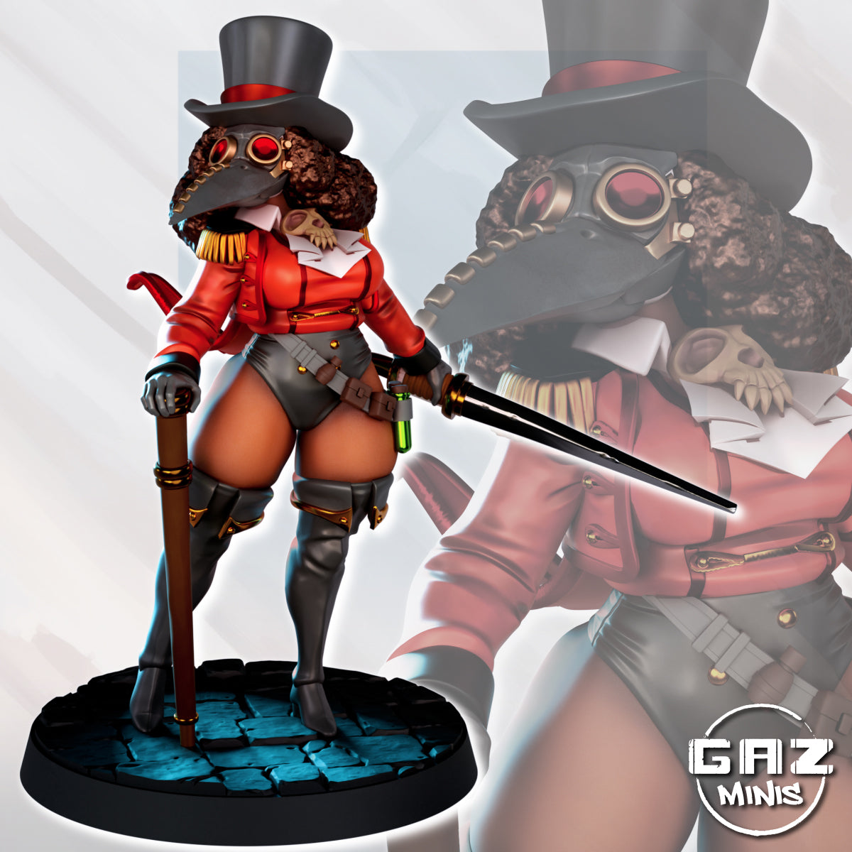 Plague Doctor Zarya by Gaz Minis 75mm Scale (NSFW version available) GM 0347