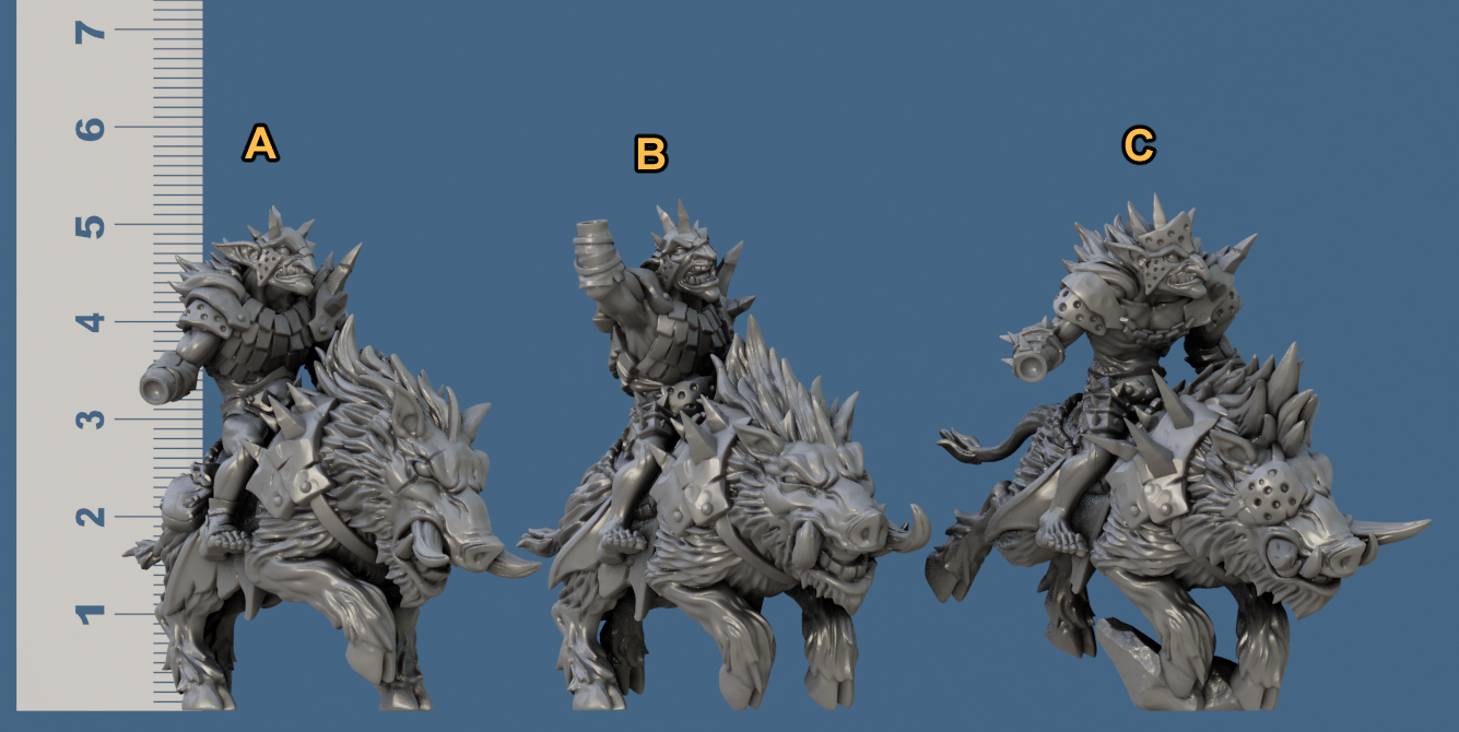 Hobgoblin Razorbeast Riders Bundle Set by Artisan Guild Heroic 32mm Scale Fantasy Miniature AG1205