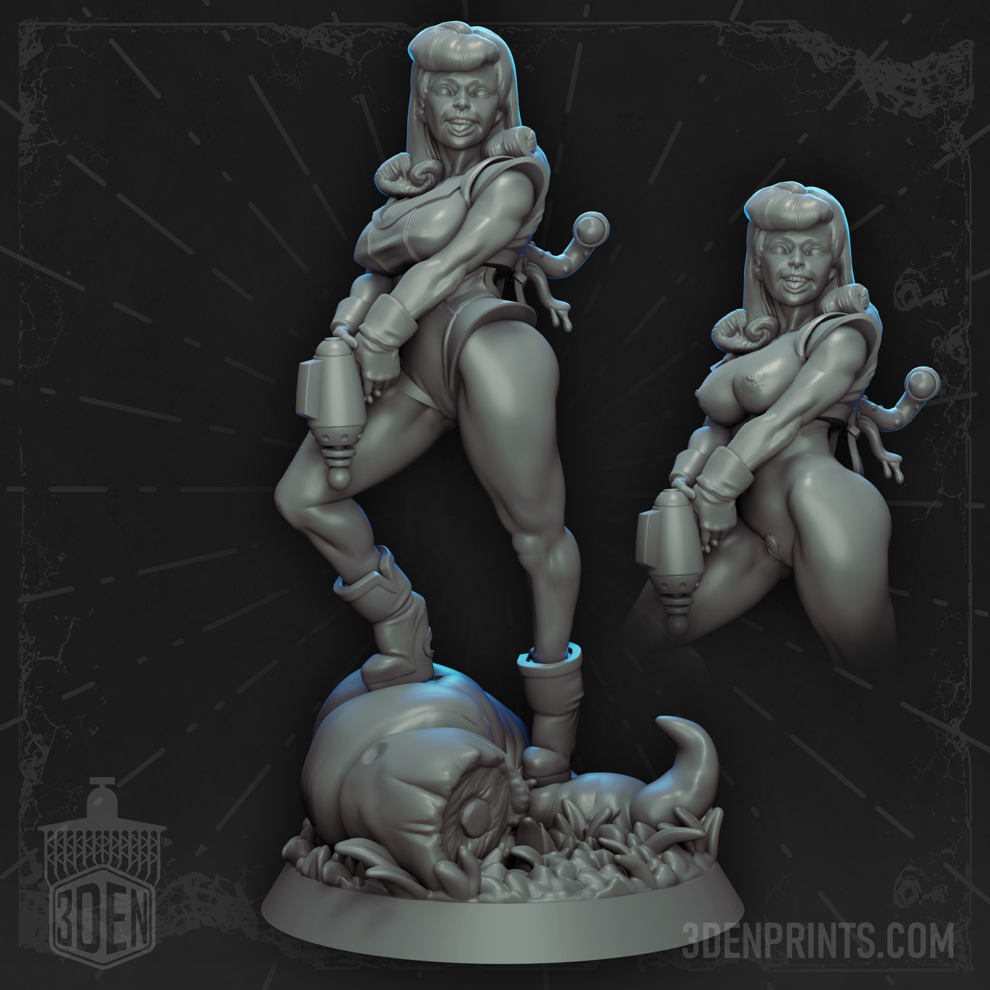 Stella Starlight and Mork by Gaz Minis 75mm Scale (NSFW version available) GM 0341