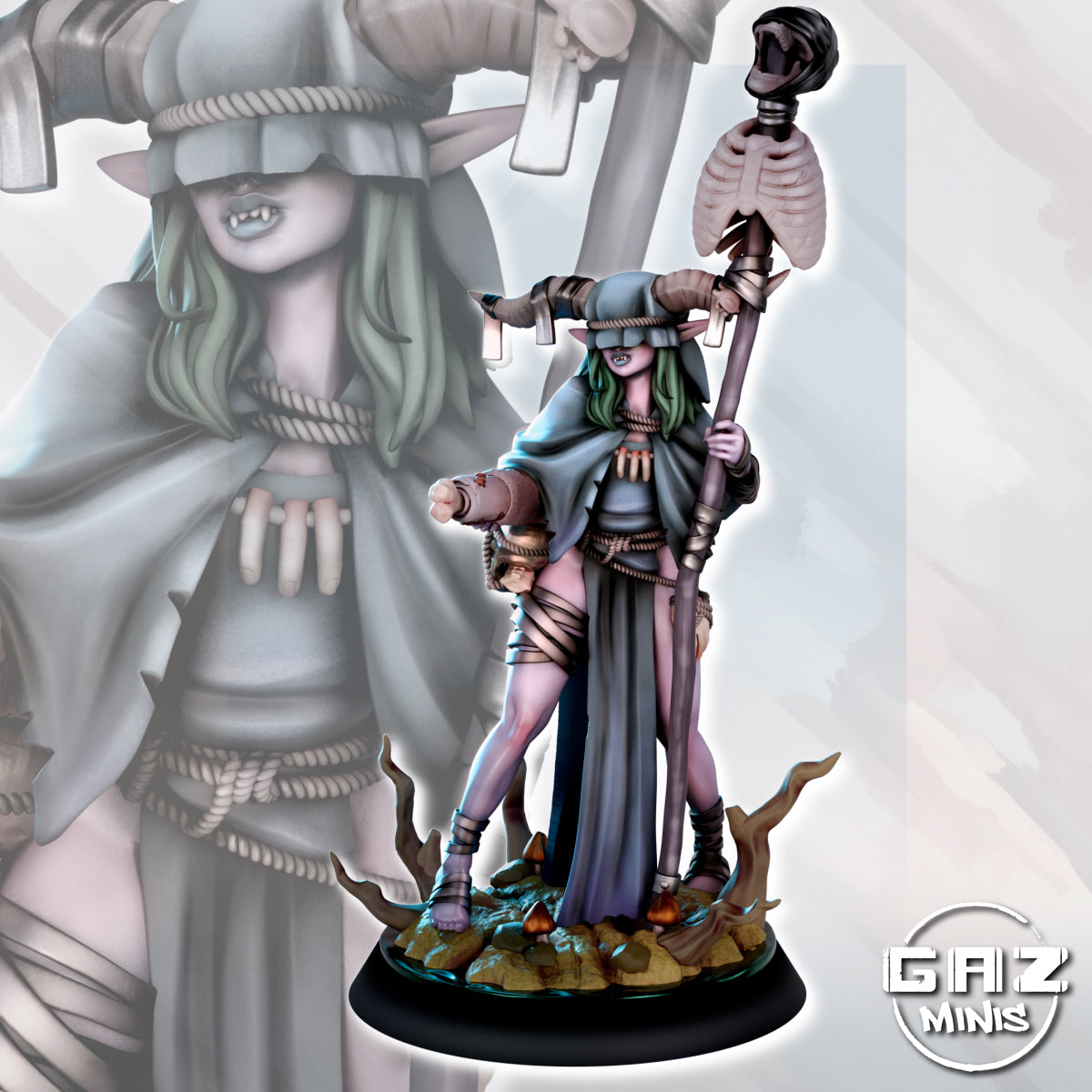 Violet Necromancer by Gaz Minis 75mm Scale (NSFW version available) GM 0346