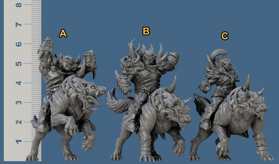 Frostmetal Worg Riders Bundle Set by Artisan Guild Heroic 32mm Scale Fantasy Miniature AG1203