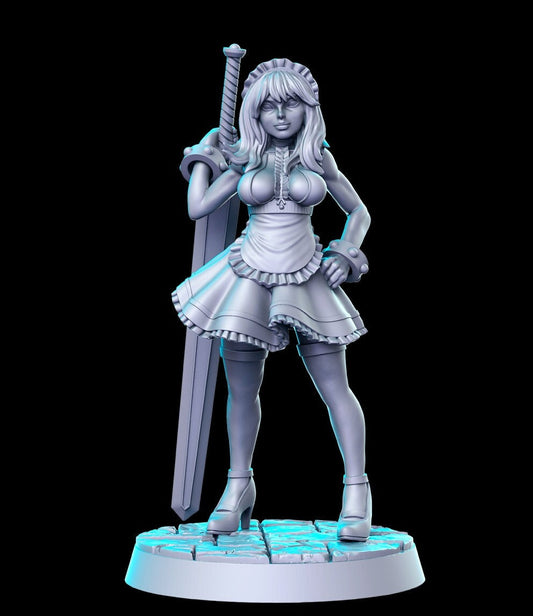 Sword Maiden by RN Estudio Heroic Scale Fantasy Miniature RN 0178