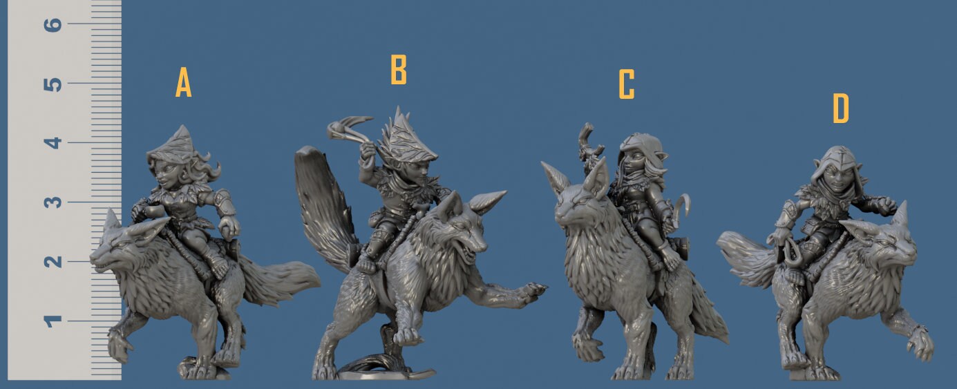 Lurikeen Fox Riders Kit II Bundle Set by Artisan Guild Heroic 32mm Scale Fantasy Miniature AG1313