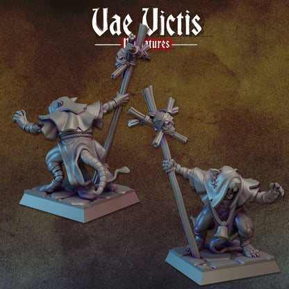 Ratkin Sorcerer by Vae Victis Miniatures 28mm or 32mm scale Fantasy Miniature  VVM 0139