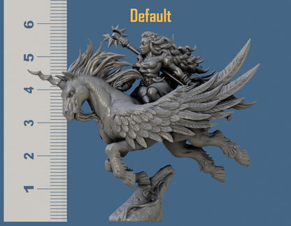 Genevieve on Tempest the Celestial Steed by Artisan Guild Heroic 32mm Scale Fantasy Miniature AG1314