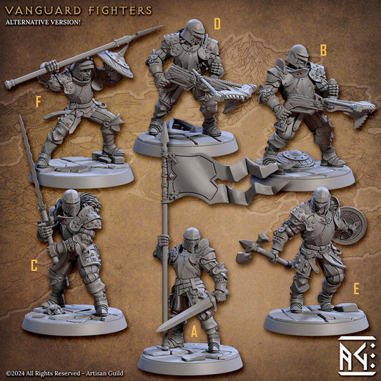 Vanguard Fighters Kit II Bundle Set by Artisan Guild Heroic 32mm Scale Fantasy Miniature AG1314
