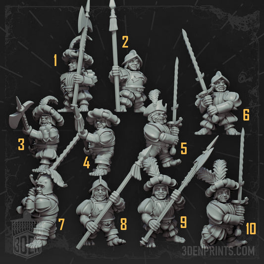 Sword for Hire Set Part 15 Halflings Elite by Vae Victis Miniatures 28mm or 32mm scale Fantasy Miniature VVM 0140