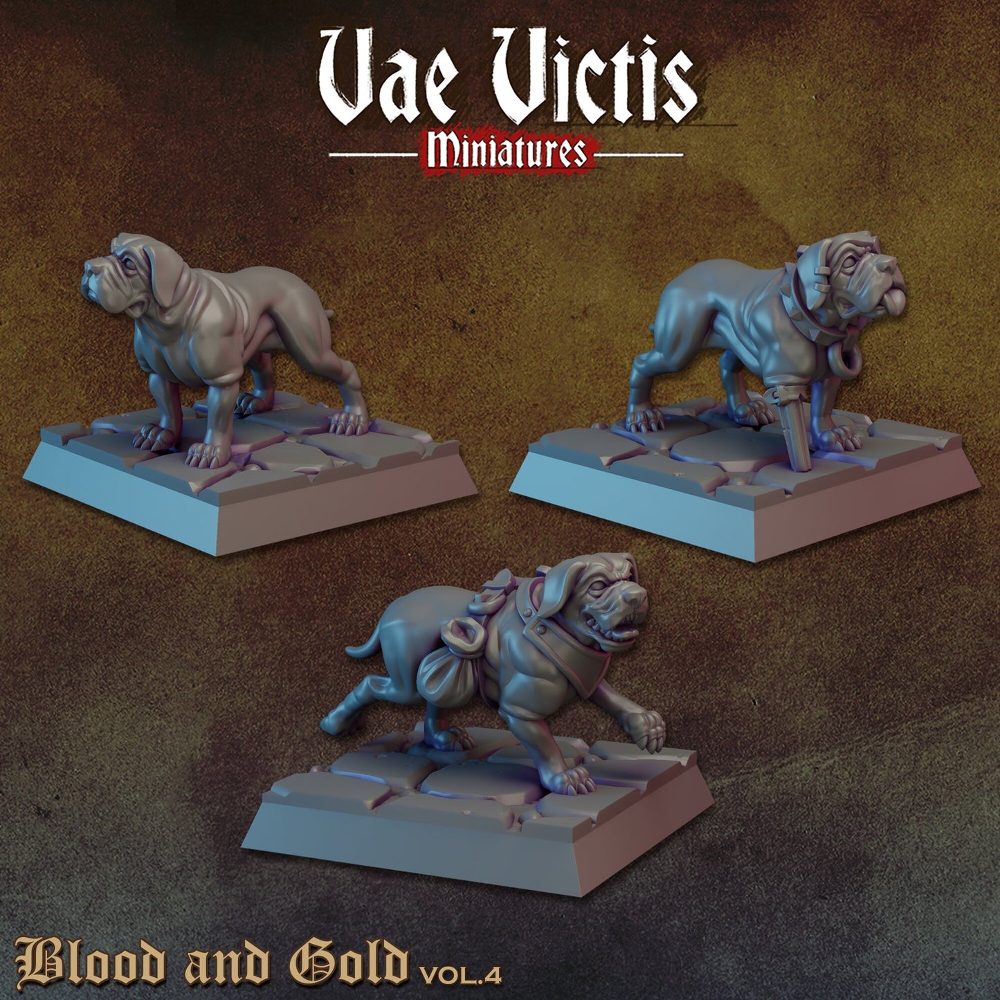 Hounds by Vae Victis Miniatures 28mm or 32mm scale Fantasy Miniature VVM 0141