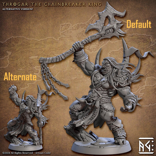 Throgar the Chainbreaker King by Artisan Guild Heroic 32mm Scale Fantasy Miniature AG1315