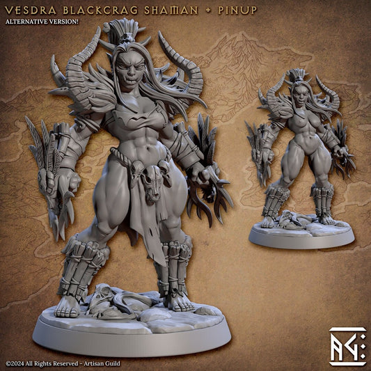 Vesdra - Blackcrag Shaman by Artisan Guild Heroic 32mm Scale Fantasy Miniature AG1315