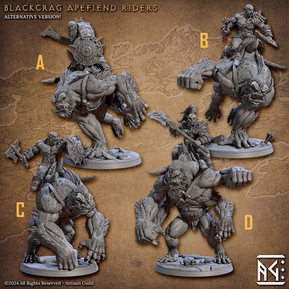 Blackcrag Apefiend Riders Kit II Bundle Set by Artisan Guild Heroic 32mm Scale Fantasy Miniature AG1315