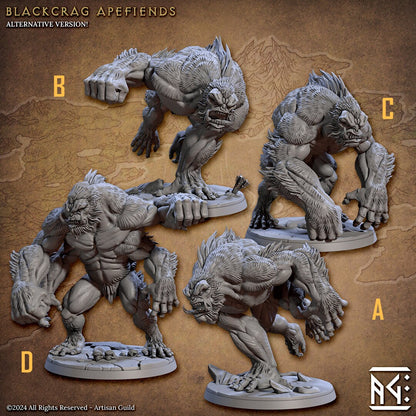 Wild Blackcrag Apefiends Bundle Set by Artisan Guild Heroic 32mm Scale Fantasy Miniature AG1315