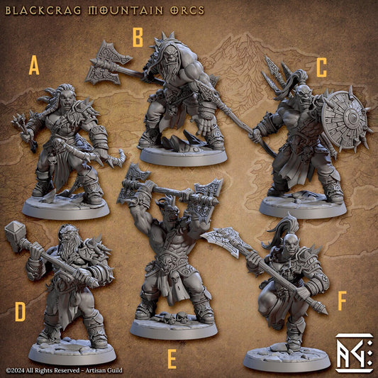 Blackcrag Mountain Orcs Kit I Bundle Set by Artisan Guild Heroic 32mm Scale Fantasy Miniature AG1315