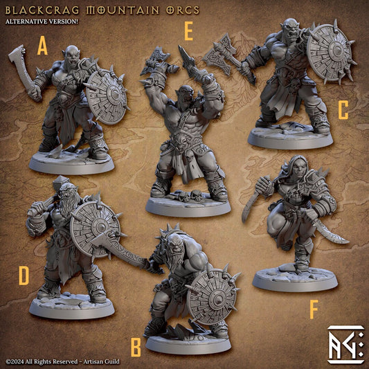 Blackcrag Mountain Orcs Kit II Bundle Set by Artisan Guild Heroic 32mm Scale Fantasy Miniature AG1315