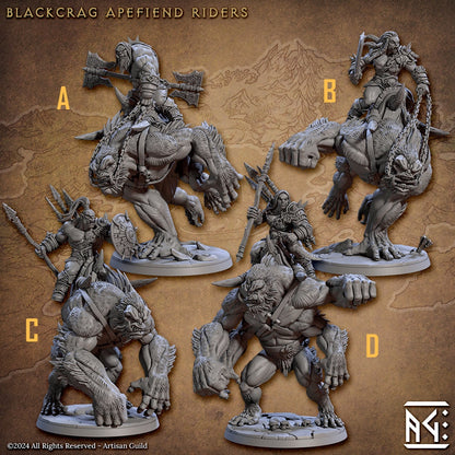 Blackcrag Apefiend Riders Kit I Bundle Set by Artisan Guild Heroic 32mm Scale Fantasy Miniature AG1315