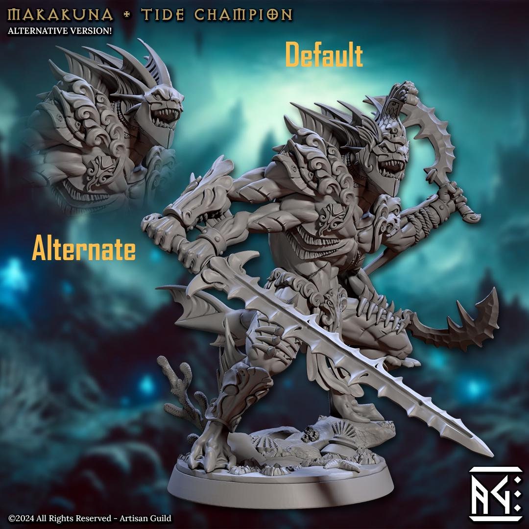 Makakuna - Tide Champion by Artisan Guild Heroic 32mm Scale Fantasy Miniature AG1316