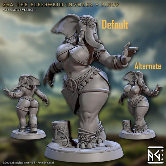 Gea the Elephorim Invoker Pinup by Artisan Guild Heroic 32mm Scale Fantasy Miniature AG1317