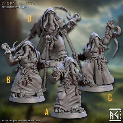 Ivory Priests Kit II Bundle Set by Artisan Guild Heroic 32mm Scale Fantasy Miniature AG1317