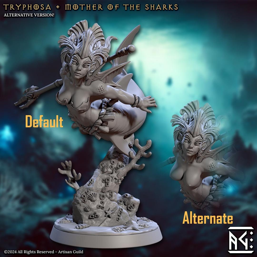 Tryphosa - Mother of the Sharks by Artisan Guild Heroic 32mm Scale Fantasy Miniature AG1316