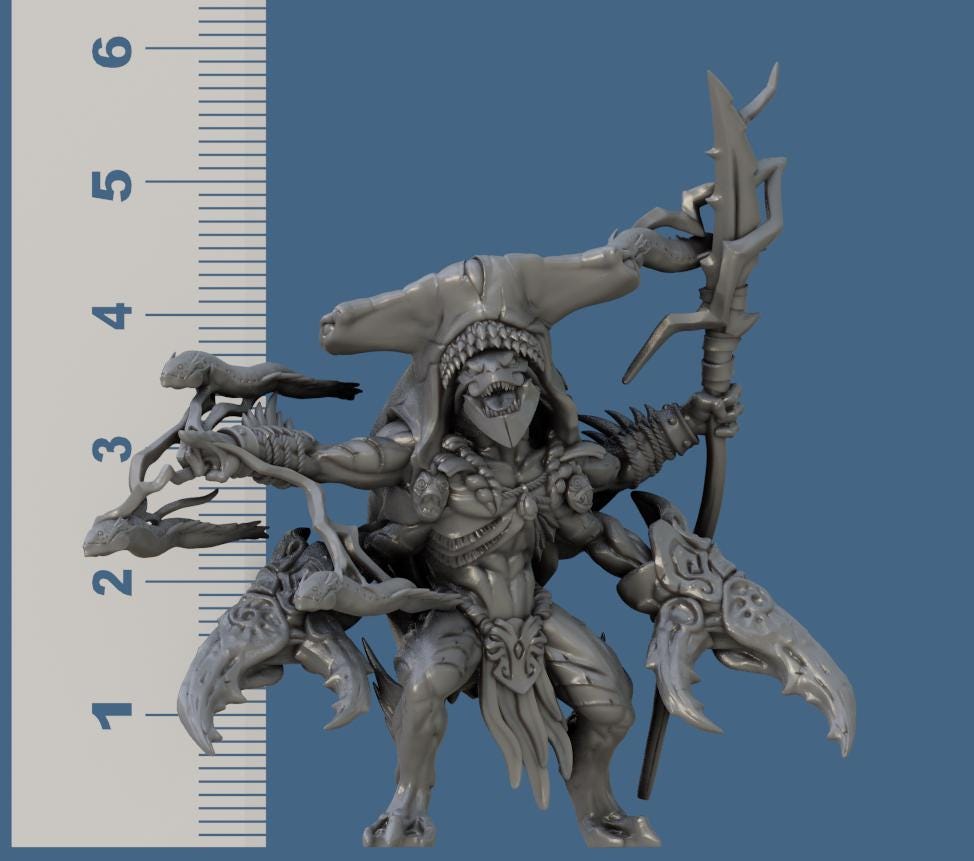 Zarkash - Master of the Lightning Eels by Artisan Guild Heroic 32mm Scale Fantasy Miniature AG1316