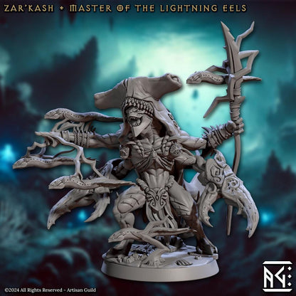 Zarkash - Master of the Lightning Eels by Artisan Guild Heroic 32mm Scale Fantasy Miniature AG1316