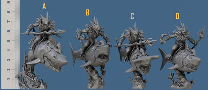 Tidal Shark Riders Kit I Bundle Set by Artisan Guild Heroic 32mm Scale Fantasy Miniature AG1316