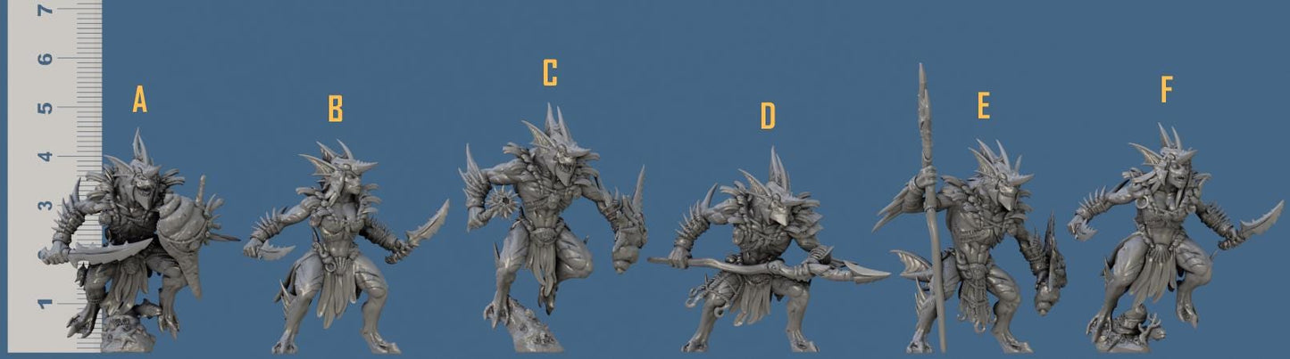 High-Tide Jurakin Mirmidons Kit II Bundle Set by Artisan Guild Heroic 32mm Scale Fantasy Miniature AG1316