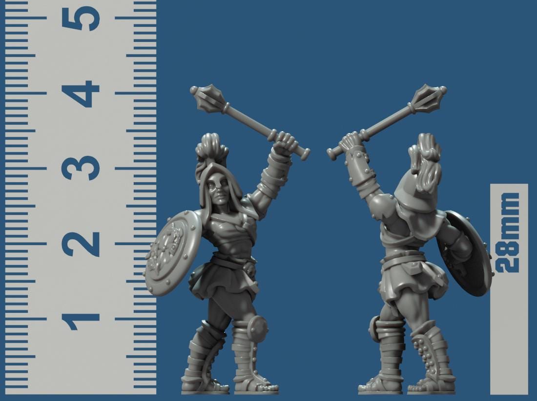 Female Gladiator by Vae Victis Miniatures 28mm or 32mm scale Fantasy Miniature VVM 0143