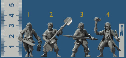 Servitors - Sword for Hire Set Part 18 by Vae Victis Miniatures 28mm or 32mm scale Fantasy Miniature VVM 0143