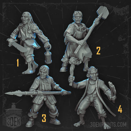 Servitors - Sword for Hire Set Part 18 by Vae Victis Miniatures 28mm or 32mm scale Fantasy Miniature VVM 0143