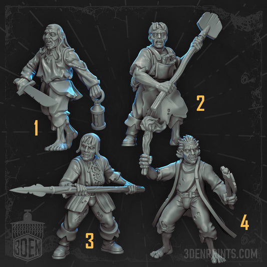 Servitors - Sword for Hire Set Part 18 by Vae Victis Miniatures 28mm or 32mm scale Fantasy Miniature VVM 0143