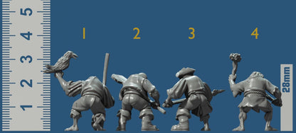 Monstrous Servitors - Sword for Hire Set Part 18 by Vae Victis Miniatures 28mm or 32mm scale Fantasy Miniature VVM 0143