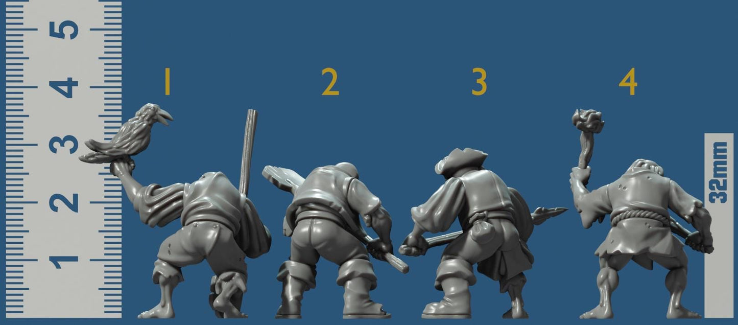 Monstrous Servitors - Sword for Hire Set Part 18 by Vae Victis Miniatures 28mm or 32mm scale Fantasy Miniature VVM 0143