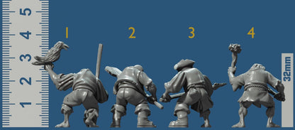 Monstrous Servitors - Sword for Hire Set Part 18 by Vae Victis Miniatures 28mm or 32mm scale Fantasy Miniature VVM 0143