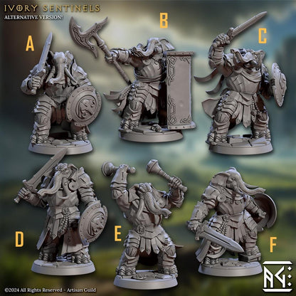 Ivory Sentinels Kit II Bundle Set by Artisan Guild Heroic 32mm Scale Fantasy Miniature AG1317