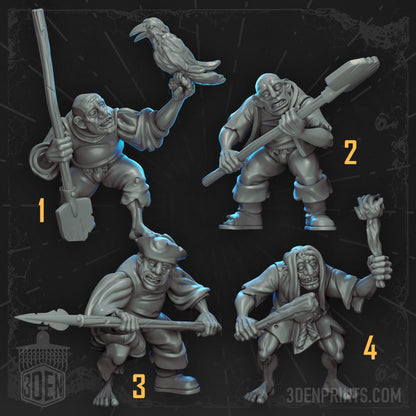 Monstrous Servitors - Sword for Hire Set Part 18 by Vae Victis Miniatures 28mm or 32mm scale Fantasy Miniature VVM 0143