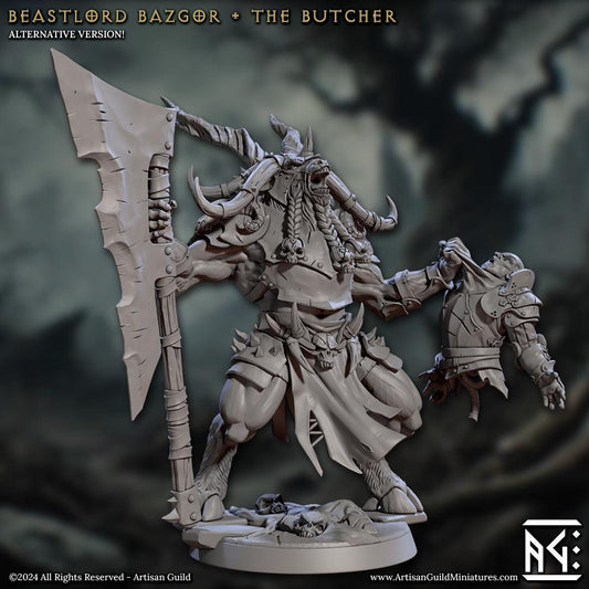 Beastlord Bazgor the Butcher by Artisan Guild Heroic 32mm Scale Fantasy Miniature AG1318